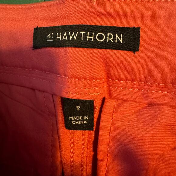 41 Hawthorn Women’s Chino Shorts Pink Solid Regular Fit Flat Front NWT Size 0 - Picture 6 of 8